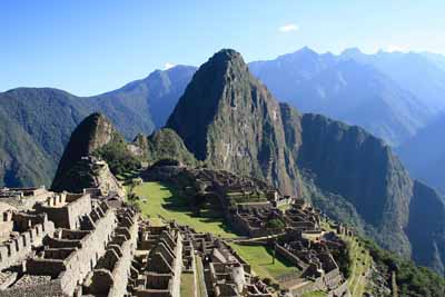 Machu Picchu on top of the Andes.